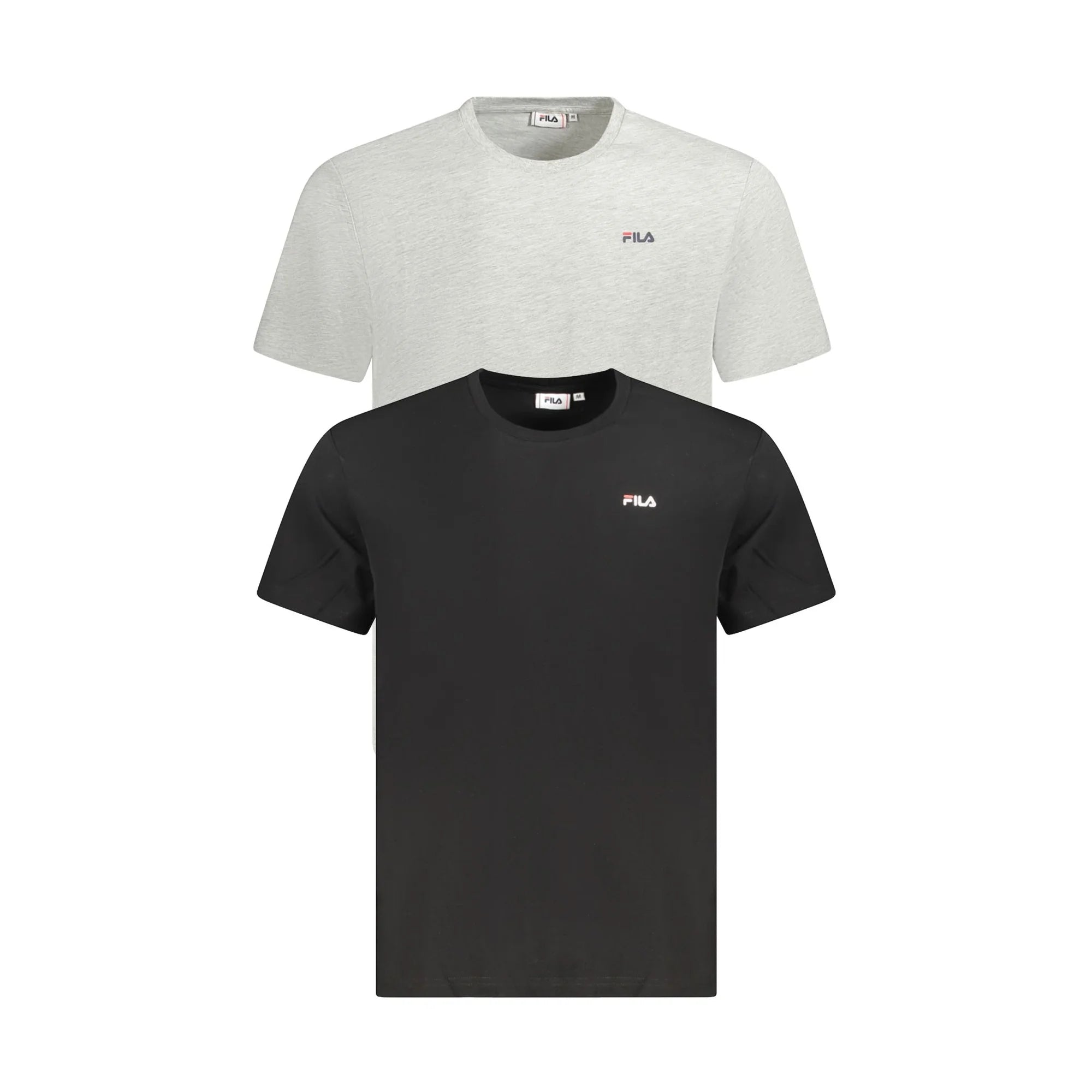 Fila T-Shirt Maniche Corte Uomo Nera Stampa Logo Nero - foto prodotto